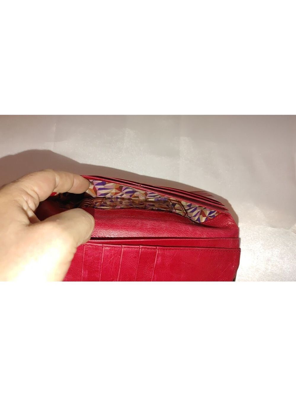 HOBO International Red Leather Wallet Clutch - Picture 7 of 10